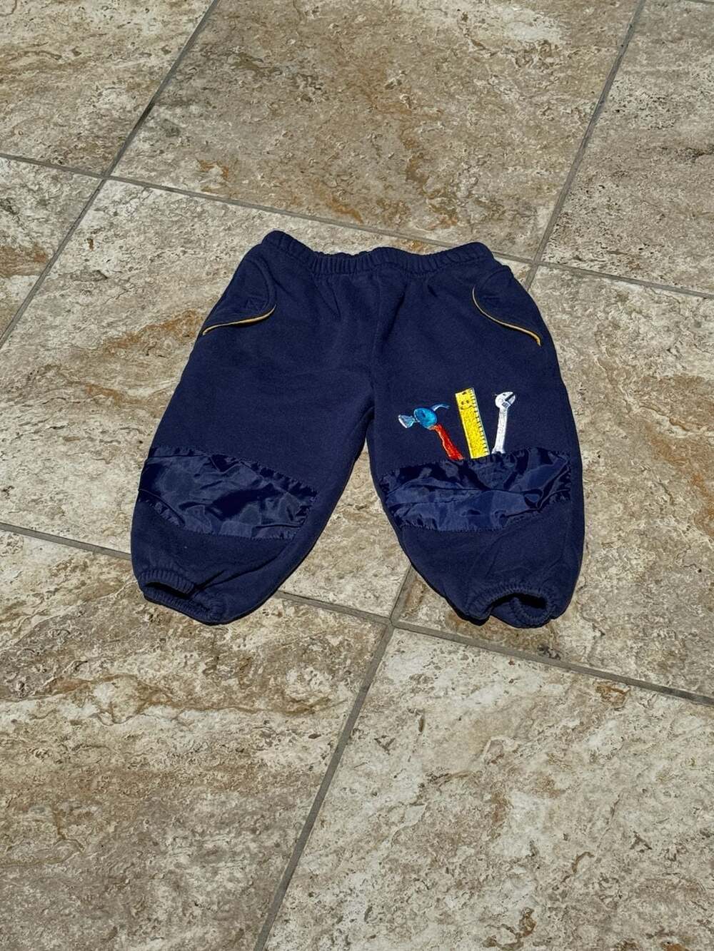 Vintage 90’s Rolie Polie Olie Toddler Navy Fleece Jogger Sweatpants